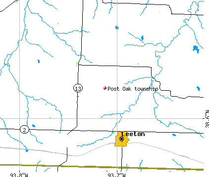 Post Oak township, MO map