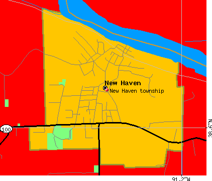 New Haven township, MO map