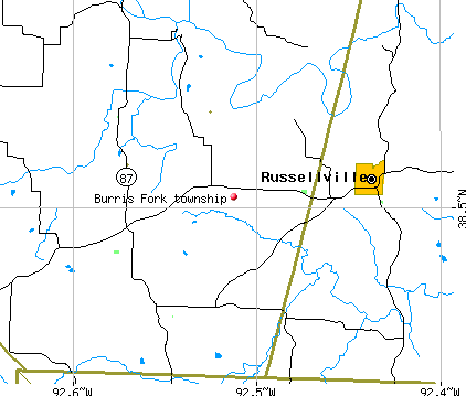 Burris Fork township, MO map
