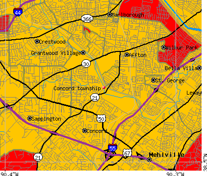 Concord township, MO map