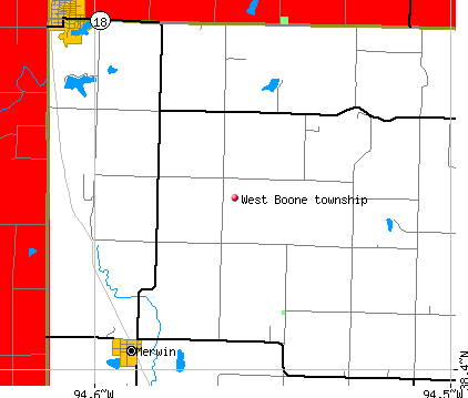 West Boone township, MO map