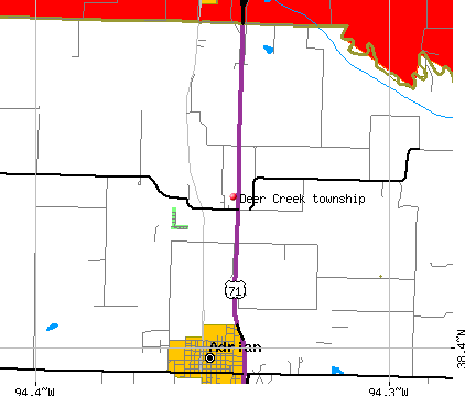 Deer Creek township, MO map