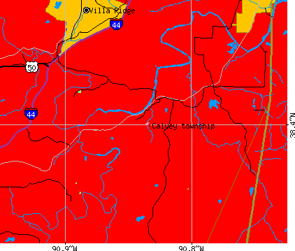 Calvey township, MO map