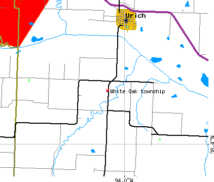 White Oak township, MO map
