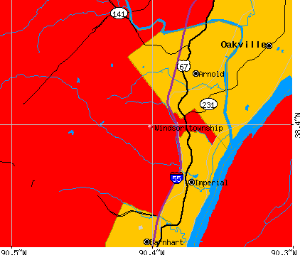 Windsor township, MO map
