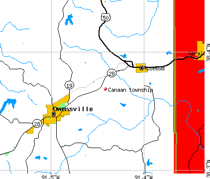 Canaan township, MO map