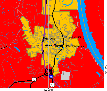 River View township, MO map