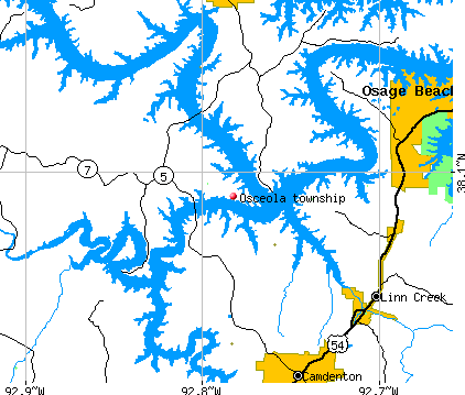 Osceola township, MO map