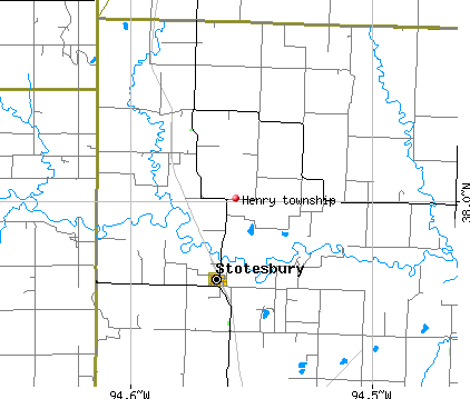 Henry township, MO map