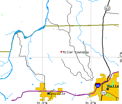 Miller township, MO map