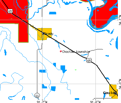 Choctaw township, AR map