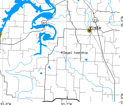Doyal township, MO map