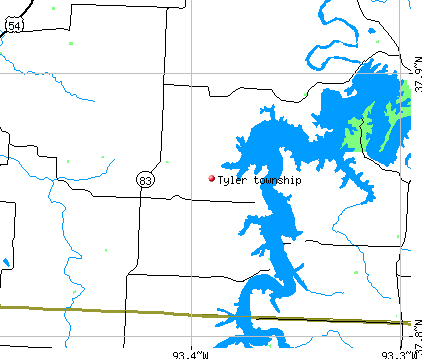 Tyler township, MO map