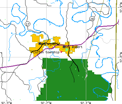Cullen township, MO map