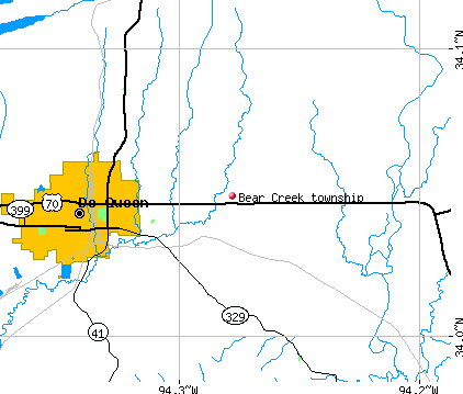 Bear Creek township, AR map