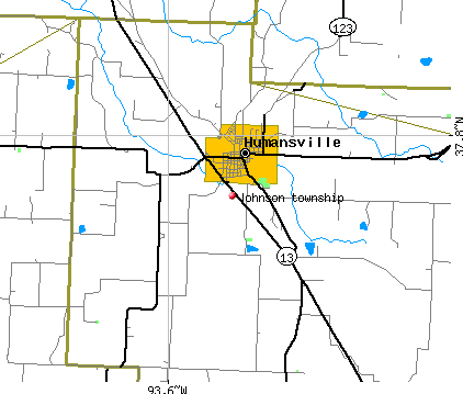 Johnson township, MO map