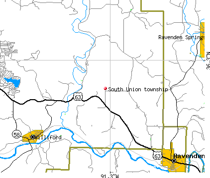 South Union township, AR map