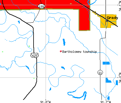 Bartholomew township, AR map