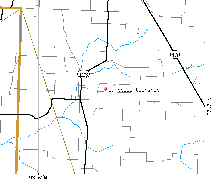 Campbell township, MO map