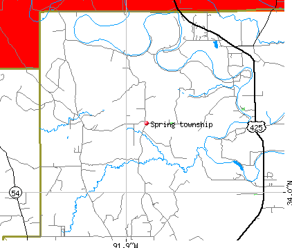 Spring township, AR map