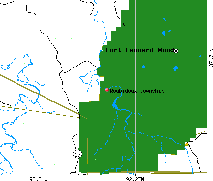 Roubidoux township, MO map