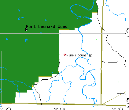 Piney township, MO map