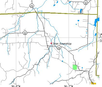 Iron township, MO map