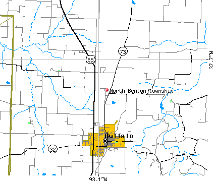 North Benton township, MO map