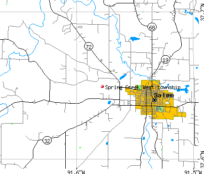 Spring Creek West township, MO map