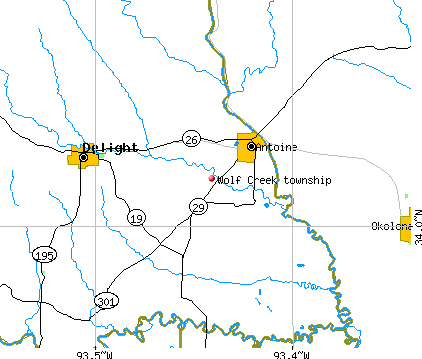 Wolf Creek township, AR map
