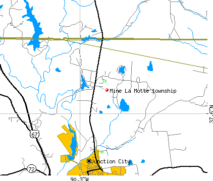 Mine La Motte township, MO map