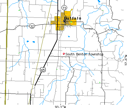 South Benton township, MO map