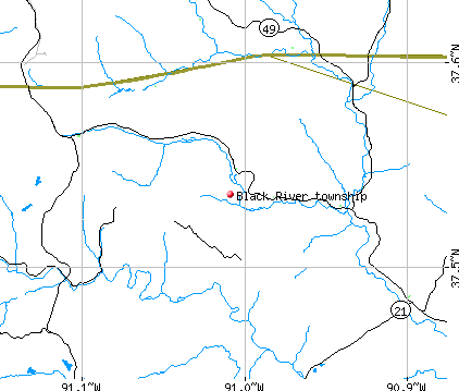 Black River township, MO map