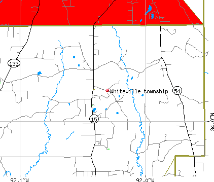 Whiteville township, AR map