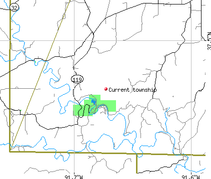 Current township, MO map