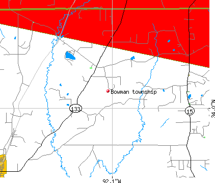 Bowman township, AR map
