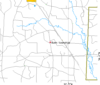 Bunn township, AR map