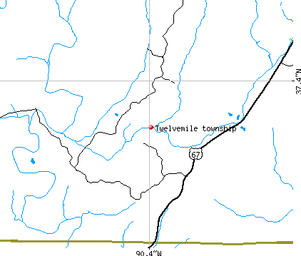 Twelvemile township, MO map