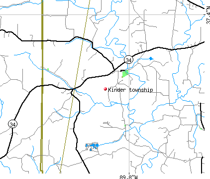 Kinder township, MO map