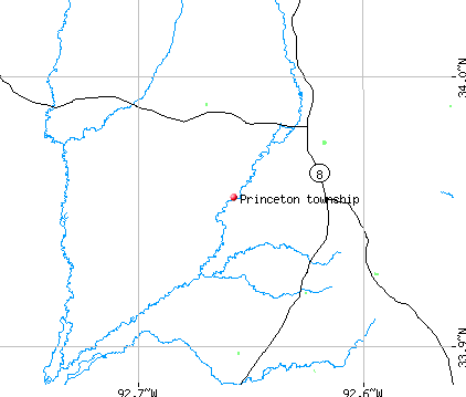 Princeton township, AR map