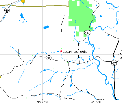 Logan township, MO map