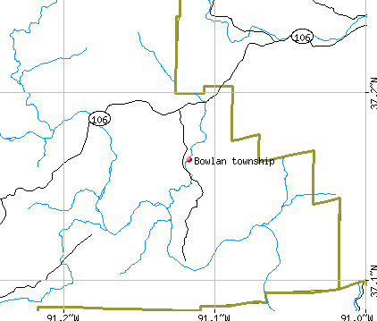 Bowlan township, MO map