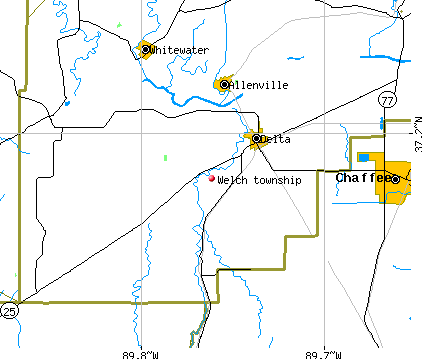 Welch township, MO map