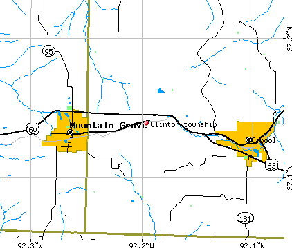 Clinton township, MO map