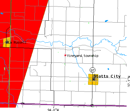 Vineyard township, MO map