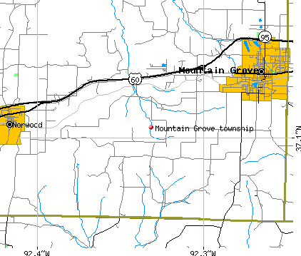 Mountain Grove township, MO map