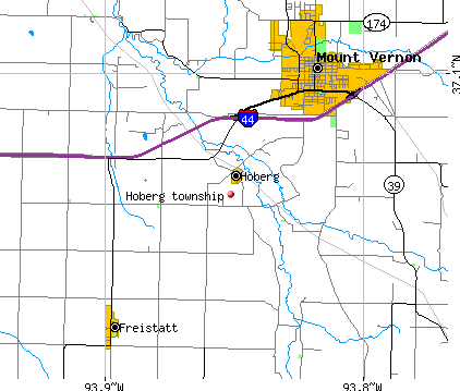 Hoberg township, MO map
