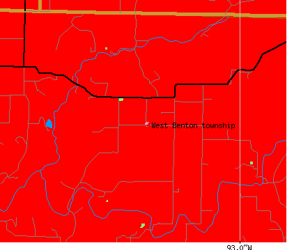 West Benton township, MO map