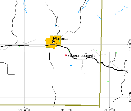 Winona township, MO map