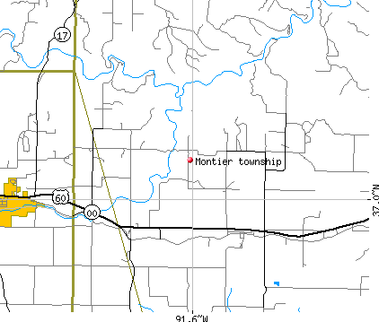 Montier township, MO map